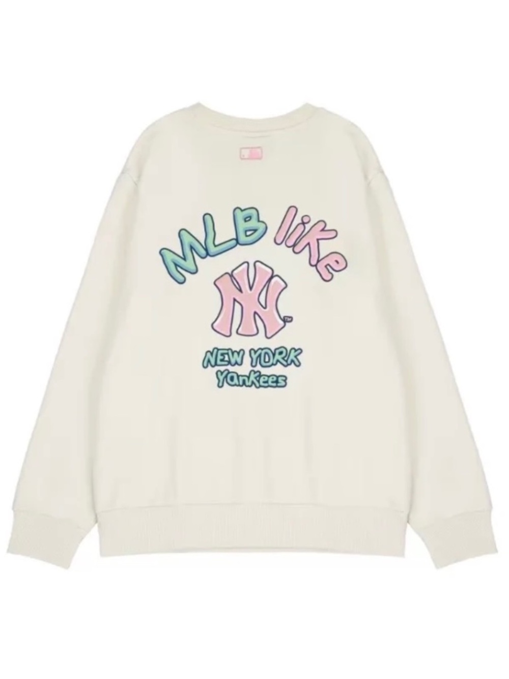 MLB New York Yankee Sweatshirt Cream Women's Size S